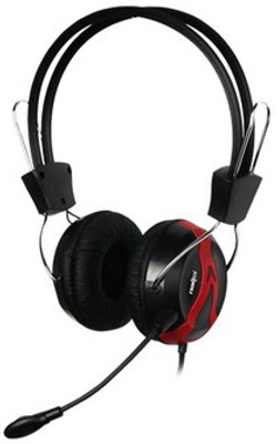 Frontech JIL-1941 Wired Headset with Mic(Black, Red, On the Ear)