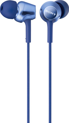 Sony MDR-EX250AP/L Wired Headset with Mic(Blue, In the Ear)