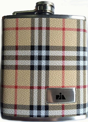 Pia International Leatherette Stainless Steel Hip Flask(207 ml)