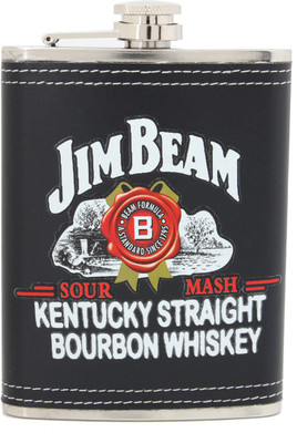 Chrome Jim Beam Steel Hip Flask(236 ml)