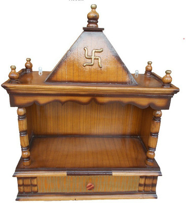 Vishwakarma Furniture Teak Wooden Home Temple(Height: 74 cm)
