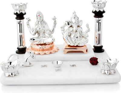 Episode Stoneware, Silver, Wooden, Copper Home Temple(Height: 15 cm)