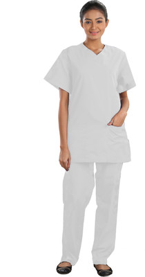 Atlanta ScrubSuit1WhiteL Gown Hospital Scrub(White L)