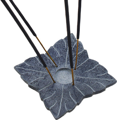 Store Indya Stoneware Incense Holder(Black, Pack of 1)