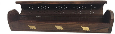 You2Deal Handicraft Long Wooden Incense Holder(Brown)