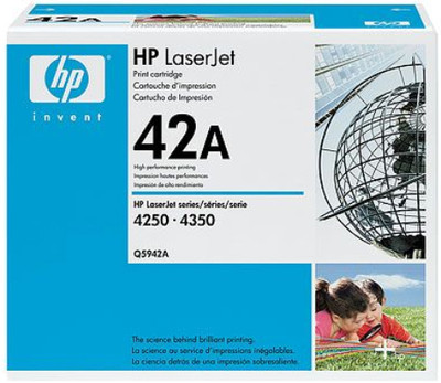 HP 42A Black LaserJet Toner Cartridge(Black)