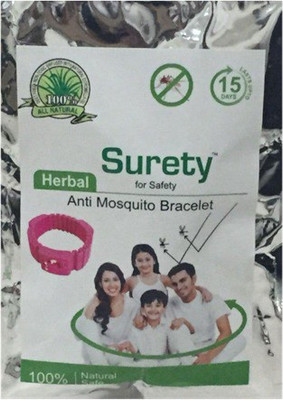 Surety for Safety Herbal Anti Mosquito Bracelet Pink