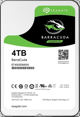 Seagate BarraCuda 4 TB Desktop, Surveillance Systems, All in One PC's, Servers Internal Hard Disk Drive (ST4000DM005)
Seagate BarraCuda 4 TB Desktop, Surveillance Systems, All in One PC's, Servers Internal Hard Disk Drive (ST4000DM005)