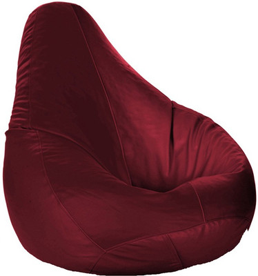 Kainaat Fashion XL Bean Bag Cover (Without Beans)(Maroon)