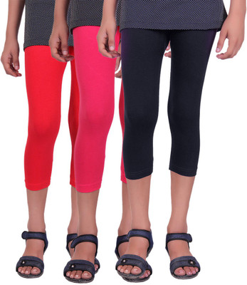 Alisha Capri For Girls Casual Solid Cotton(Multicolor Pack of 3, Black;rani;red
Alisha Capri For Girls Casual Solid Cotton(Multicolor Pack of 3, Black;rani;red
