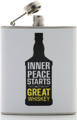 Happy Hours Stainless Steel Hip Flask(207 ml)