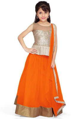 NAZARA FASHION Girls Lehenga Choli Ethnic Wear Self Design Lehenga, Choli and Dupatta Set(Silver, Pack of 1, Orange
NAZARA FASHION Girls Lehenga Choli Ethnic Wear Self Design Lehenga, Choli and Dupatta Set(Silver, Pack of 1, Orange