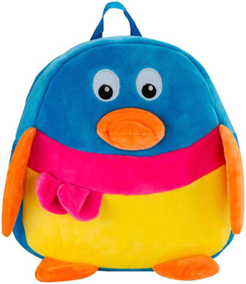 Gifteria Blue Duck Plush School Bag - 36 cm(Blue, Yellow)