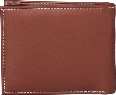 UROOJ Boys Brown Artificial Leather, Fabric Wallet(6 Card Slots)