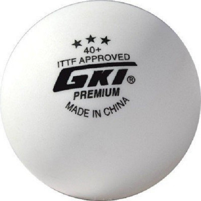 GKI ball 3 star premium 40+ Table Tennis Ball(Pack of 3, White)