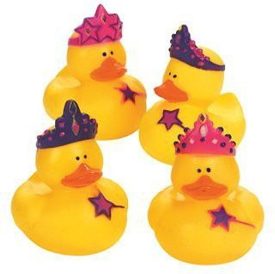 Fun Express Princess Rubber Duckies Bath Toy(Multicolor)