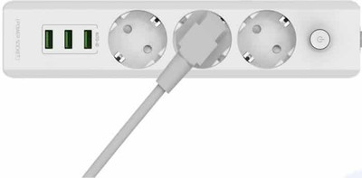 VibeX ™ USB Power Strip 3 AC Power Sockets 3 USB Outlets Surge Protected Extension Lead Adapter Tablet Charger(White)
VibeX ™ USB Power Strip 3 AC Power Sockets 3 USB Outlets Surge Protected Extension Lead Adapter Tablet Charger(White)