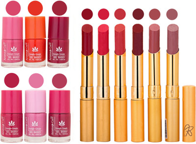 Aroma Care Quick Dry Nail Polish and Rythm Lipstick Combo 1803201881(Set of 12)
Aroma Care Quick Dry Nail Polish and Rythm Lipstick Combo 1803201881(Set of 12)