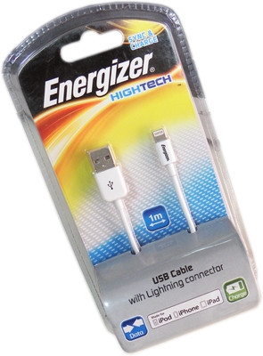 Energizer Hightech Data Sync Charge MFI Certified Durable 8 Pin Lightning USB Cable(White)
Energizer Hightech Data Sync Charge MFI Certified Durable 8 Pin Lightning USB Cable(White)