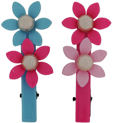 Maayra 2 Daily Wear Clips Hair Clip(Pink, Blue)