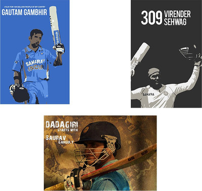 Vprint Combo pack of 3 cricket players Wall Poster Sports ,(12X18) Paper Print(18 inch X 12 inch, Rolled)
Vprint Combo pack of 3 cricket players Wall Poster Sports ,(12X18) Paper Print(18 inch X 12 inch, Rolled)