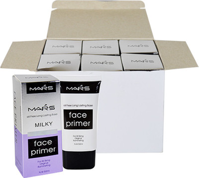 Mars Oil Free Long Lasting Milky Face Primer Pack Of 6Pcs Primer - 50 ml(T3-1)