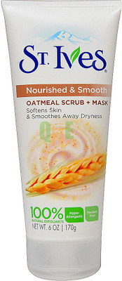 St. Ives Nourished & Smooth Face Scrub and Mask, Oatmeal Imported Scrub(170 ml)