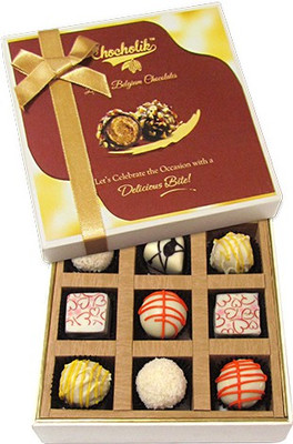 Chocholik 9pc Mouth Watering Collection Of Milk Chocolate Truffles(126 g)