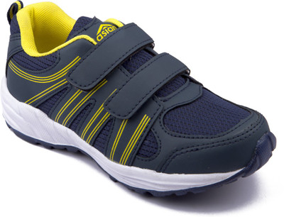 Asian Boys Velcro Running Shoes(Blue, Navy