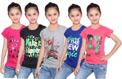IndiWeaves Girls Printed Cotton T Shirt(Red, Pack of 5, Black;blue;grey;pink;red
IndiWeaves Girls Printed Cotton T Shirt(Red, Pack of 5, Black;blue;grey;pink;red