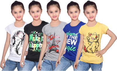 IndiWeaves Girls Printed Cotton T Shirt(Yellow, Pack of 5, Black;blue;grey;white;yellow
IndiWeaves Girls Printed Cotton T Shirt(Yellow, Pack of 5, Black;blue;grey;white;yellow