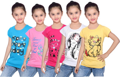 IndiWeaves Girls Printed Cotton T Shirt(Yellow, Pack of 5, Blue;pink;white;yellow
IndiWeaves Girls Printed Cotton T Shirt(Yellow, Pack of 5, Blue;pink;white;yellow