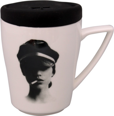 Design O Vista DOV-MUG-01 Bone China Mug(300 ml), Black;white