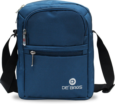De' Bags Men & Women Sports Blue Nylon Sling Bag
