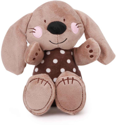 Starwalk Dog Plush Light Brown with Dotted Print - 20 cm(Multicolor)