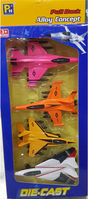 AS Die Cast Pull Back Fighter Plane(Multicolor)
