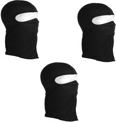 CleanIt Black Bike Face Mask for Men & Women(Size: Free, Balaclava)