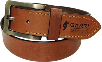 Garri Men Casual Brown Genuine Leather Belt