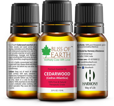 Bliss of Earth Premium CEDARWOOD (Cedrus Atlantica) Essential Oil 10ML, 100% Pure & Natural Therapeutic Grade(10 ml)
Bliss of Earth Premium CEDARWOOD (Cedrus Atlantica) Essential Oil 10ML, 100% Pure & Natural Therapeutic Grade(10 ml)