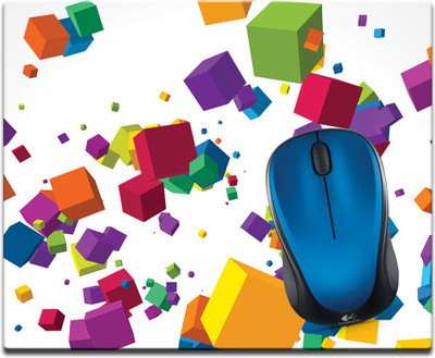 Maison N Mode 3D Box Printed Mouse Pad Mousepad(Multicolour)