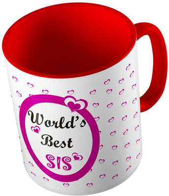 MiiCreations Printed Two Tone Red And White World's Best Sister Ceramic Mug(325 ml), Red;white
MiiCreations Printed Two Tone Red And White World's Best Sister Ceramic Mug(325 ml), Red;white