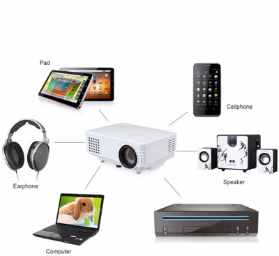 Voltegic ™ RD-805 Mini Multimedia Home Theater Projectors USB HDMI 800 lm LED Corded Portable Projector(White)
Voltegic ™ RD-805 Mini Multimedia Home Theater Projectors USB HDMI 800 lm LED Corded Portable Projector(White)