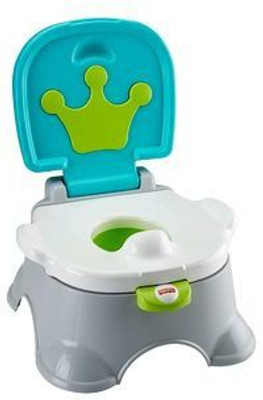 Fisher-Price Royal Stepstool Potty Potty Seat(White, Green)
