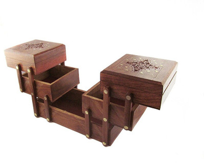 Desi Karigar Jewellery Box Jewellery Vanity Box(Brown)