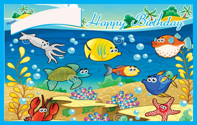 Funcart Under the Sea Theme Name Poster