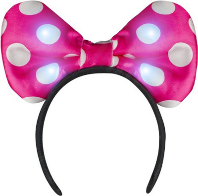 Funcart Led Polka Dot Bow Headband- Hot Pink