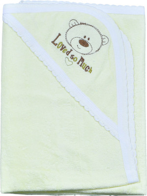 Rishan Terry 350 GSM Bath, Face Towel Set(Yellow)