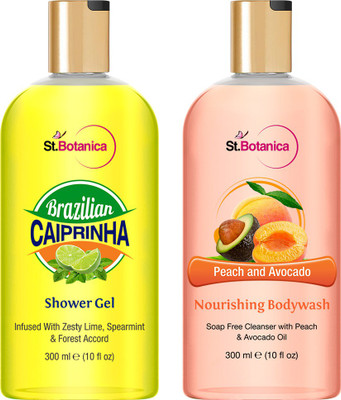 St.Botanica Brazilian Caiprinha Shower Gel + Peach and Avocado Nourishing Body Wash(300 ml, Pack of 2)
St.Botanica Brazilian Caiprinha Shower Gel + Peach and Avocado Nourishing Body Wash(300 ml, Pack of 2)
