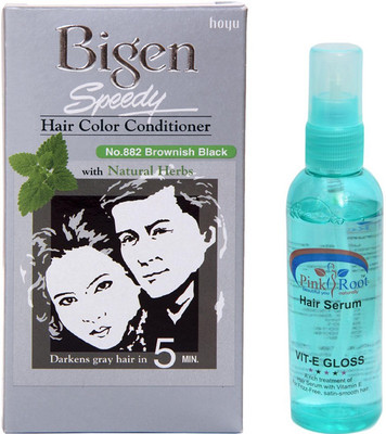 Bigen MEN's SPEEDY HAIR COLOUR 882 BROWN BLACK WITH PINK ROOT HAIR SERUM Hair Color(BROWN BLACK)
Bigen MEN's SPEEDY HAIR COLOUR 882 BROWN BLACK WITH PINK ROOT HAIR SERUM Hair Color(BROWN BLACK)