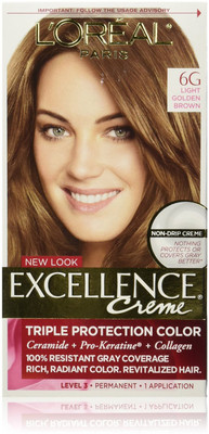 L'Oreal Paris Excellence Creme, 6G Light Golden Brown Hair Color(Light Golden Brown)
L'Oreal Paris Excellence Creme, 6G Light Golden Brown Hair Color(Light Golden Brown)